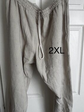 Athletic Works Light Gray Drawstring Sweatpants